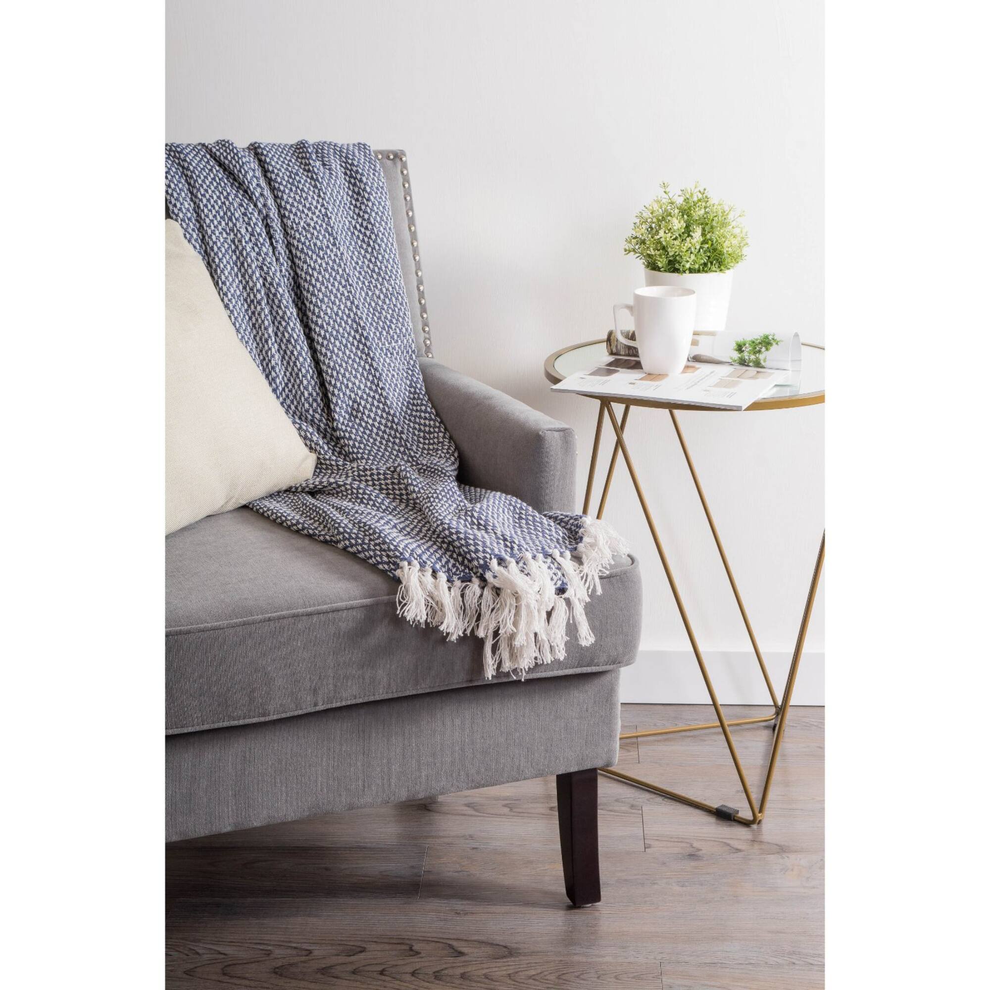 DII® Nautical Blue Woven Throw